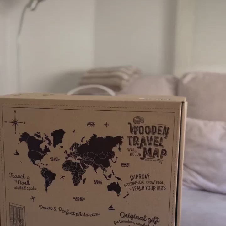 Decoración de pared con mapa