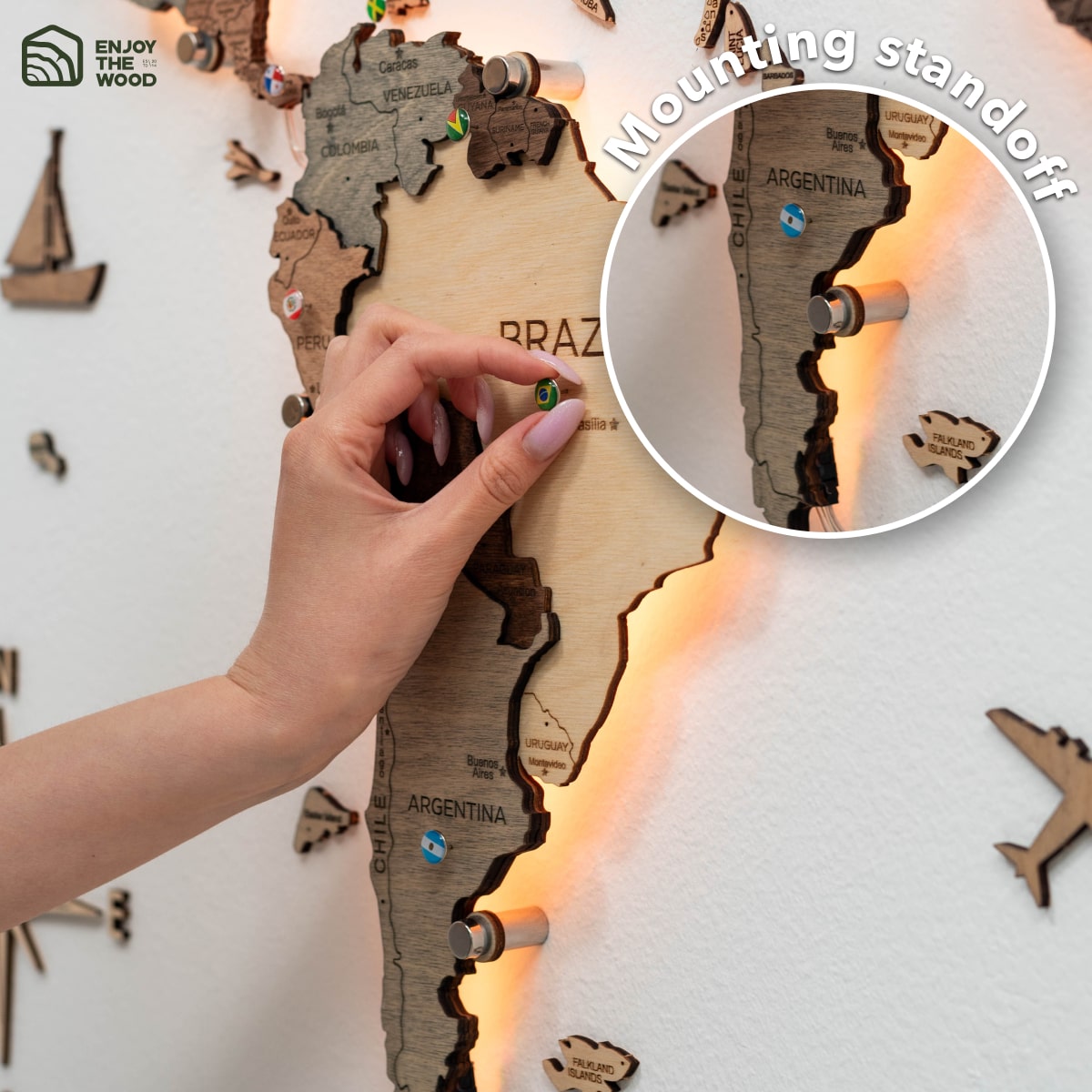 LED  map decor