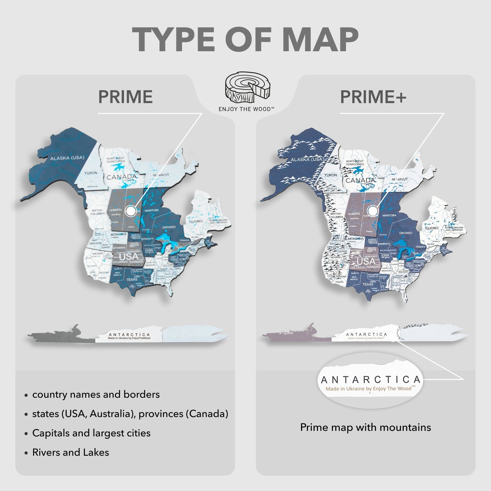 3D LED / LUMINOUS Wooden World Map 3.0 Cruise