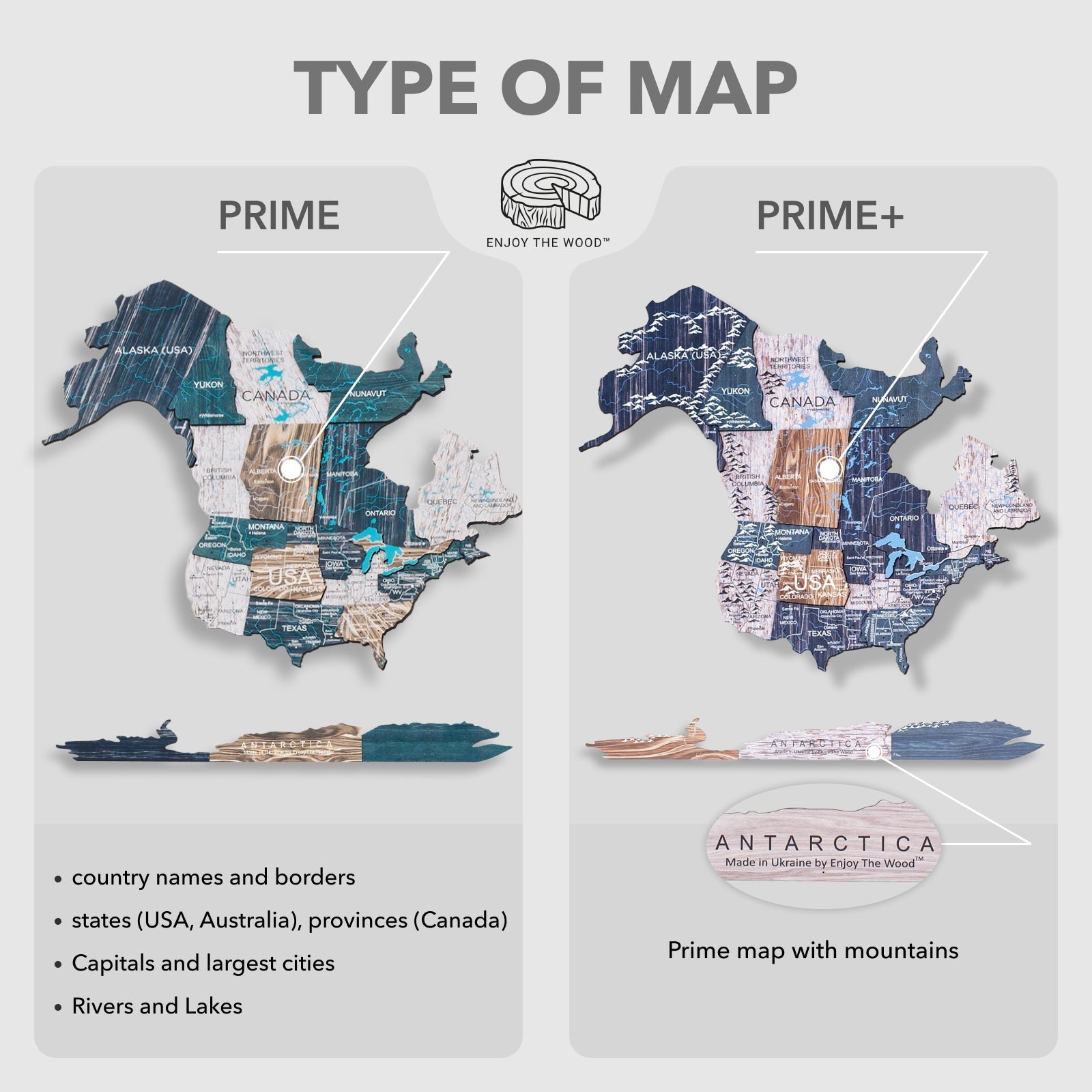 3D LED / LUMINOUS Wooden World Map 3.0 Mystery