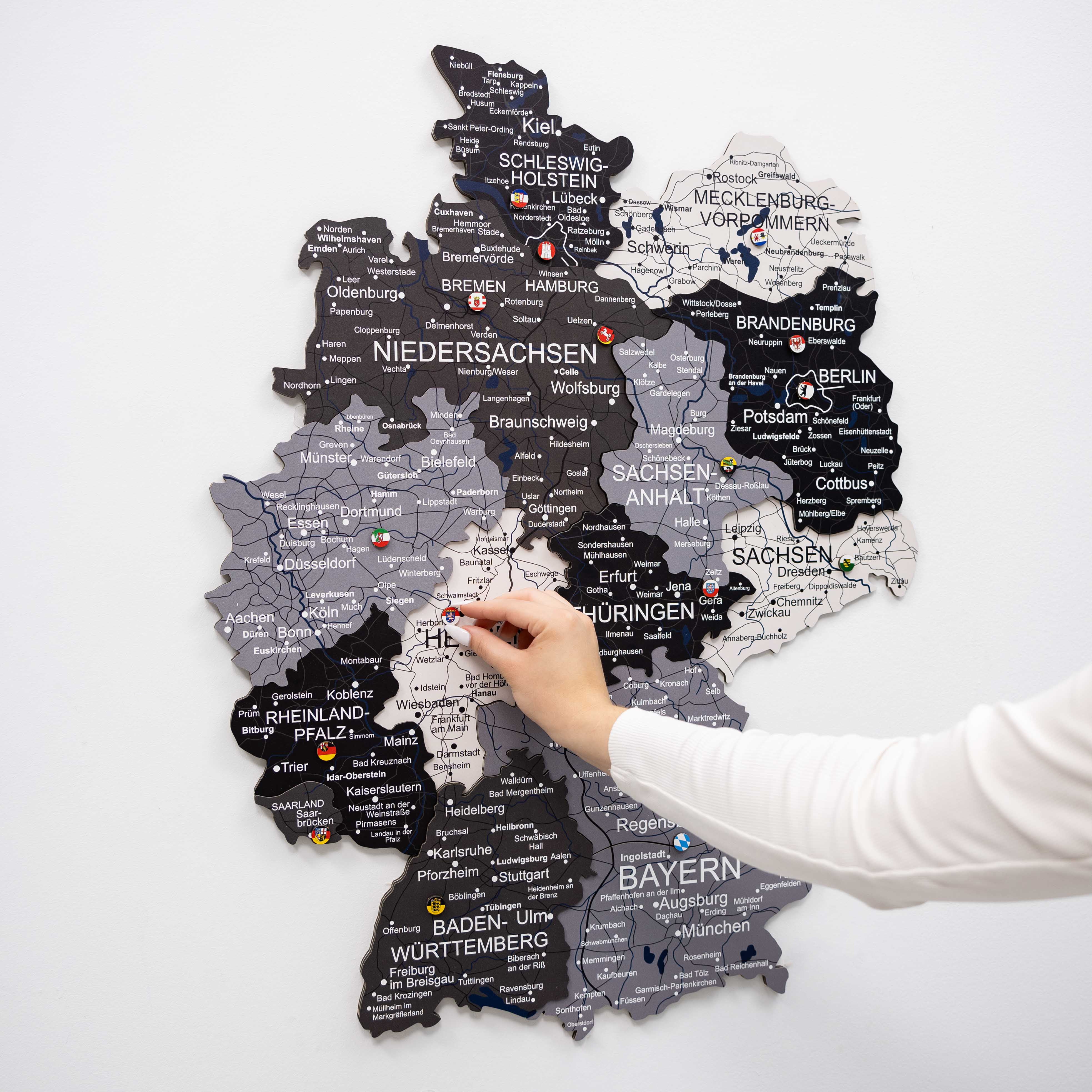 Mapa de Alemania Madera - Nordik